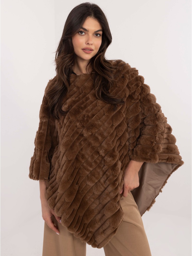 Poncho-AT-PN-2347.16-brązowy