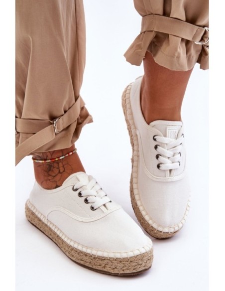 Lace-Up Espadrilles Big Star LL274833 White