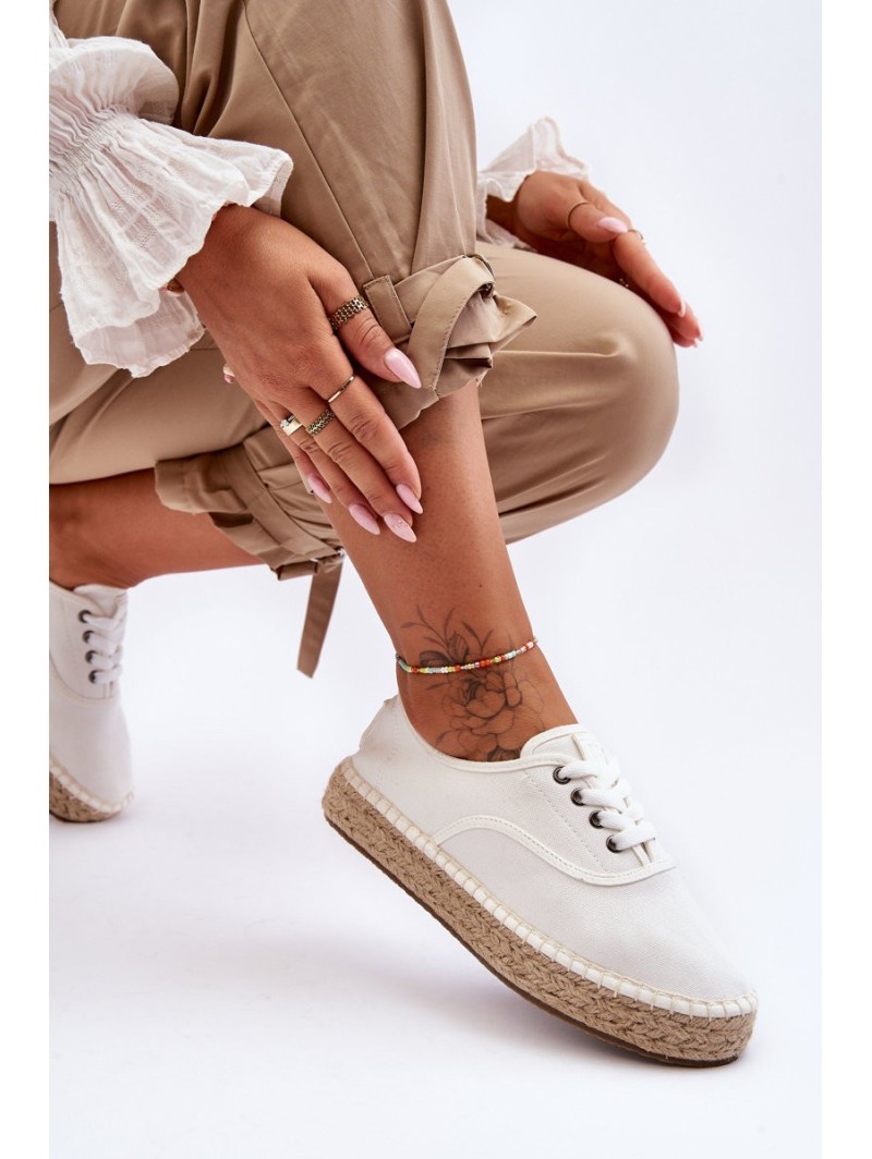 Lace-Up Espadrilles Big Star LL274833 White