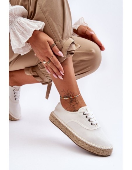 Lace-Up Espadrilles Big Star LL274833 White