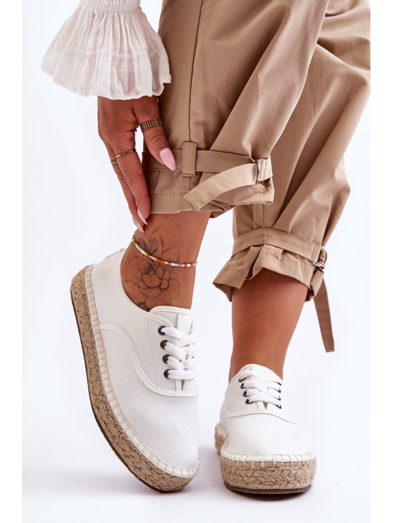 Lace-Up Espadrilles Big Star LL274833 White