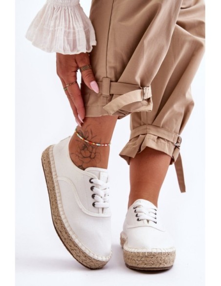 Lace-Up Espadrilles Big Star LL274833 White