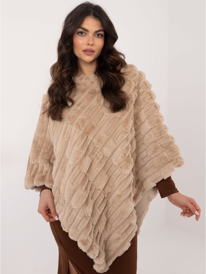 Poncho-AT-PN-2347.88-beżowy