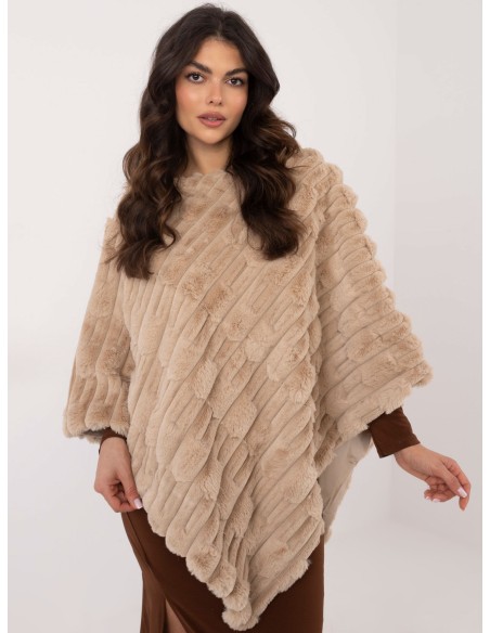 Poncho-AT-PN-2347.88-beżowy