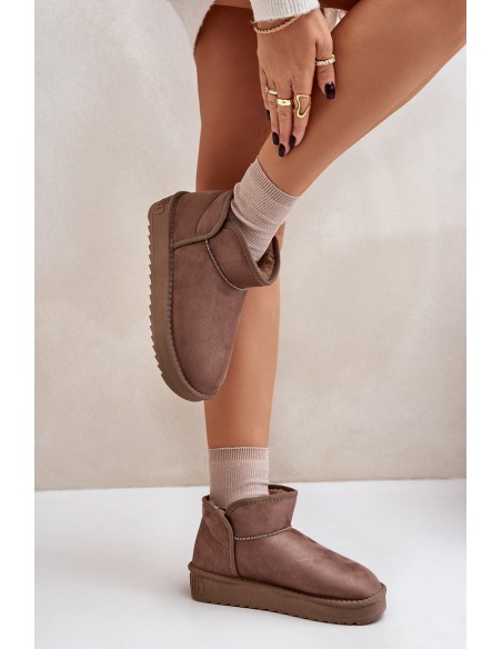 Women's Platform Snow Boots D.Franklin DFSH370010 Taupe