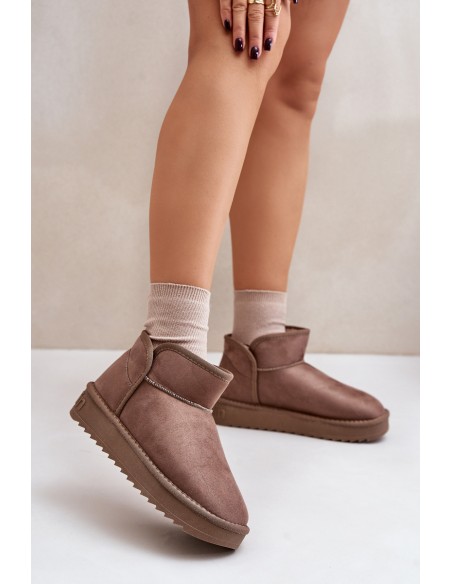 Women's Platform Snow Boots D.Franklin DFSH370010 Taupe
