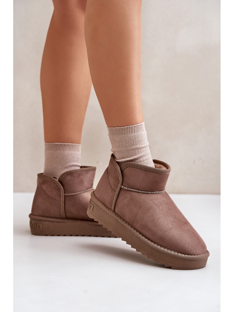 Women's Platform Snow Boots D.Franklin DFSH370010 Taupe