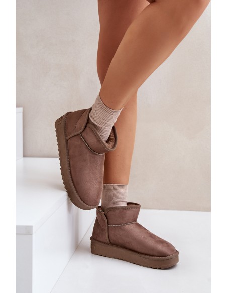 Women's Platform Snow Boots D.Franklin DFSH370010 Taupe