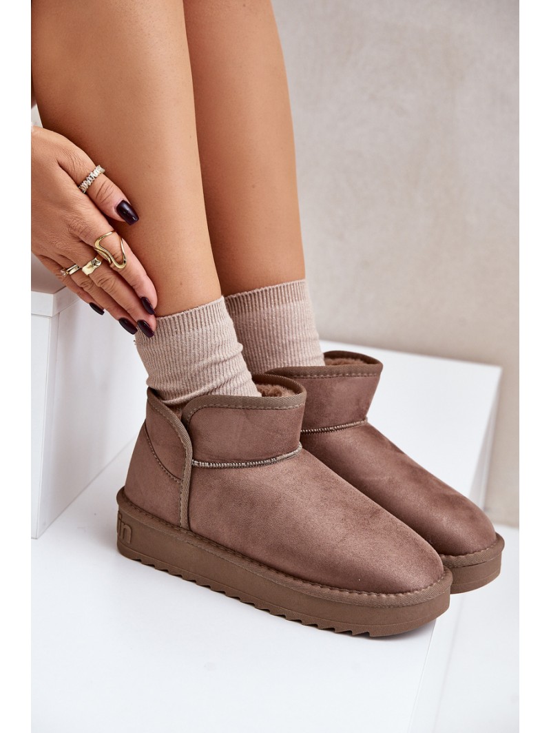 Women's Platform Snow Boots D.Franklin DFSH370010 Taupe