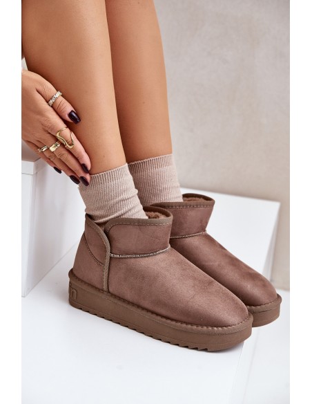 Women's Platform Snow Boots D.Franklin DFSH370010 Taupe