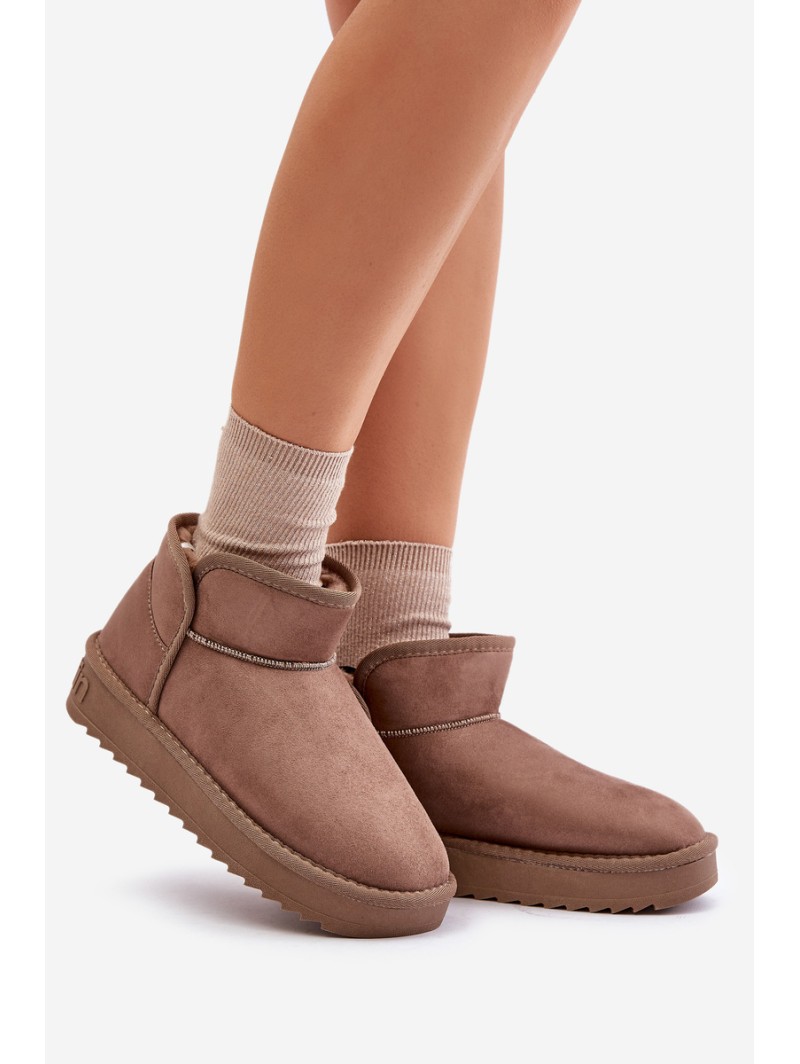 Women's Platform Snow Boots D.Franklin DFSH370010 Taupe