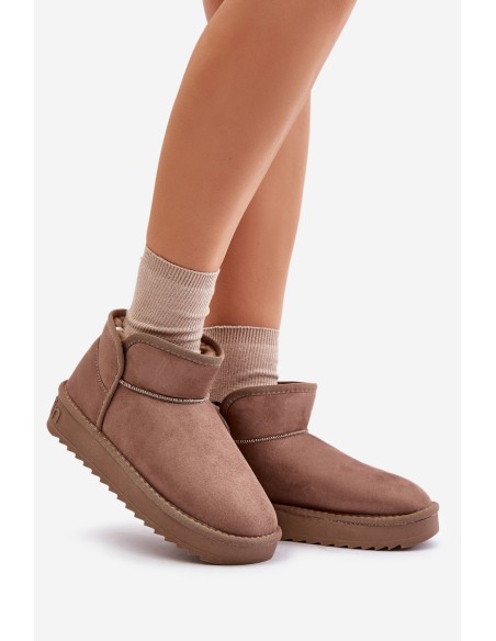 Women's Platform Snow Boots D.Franklin DFSH370010 Taupe