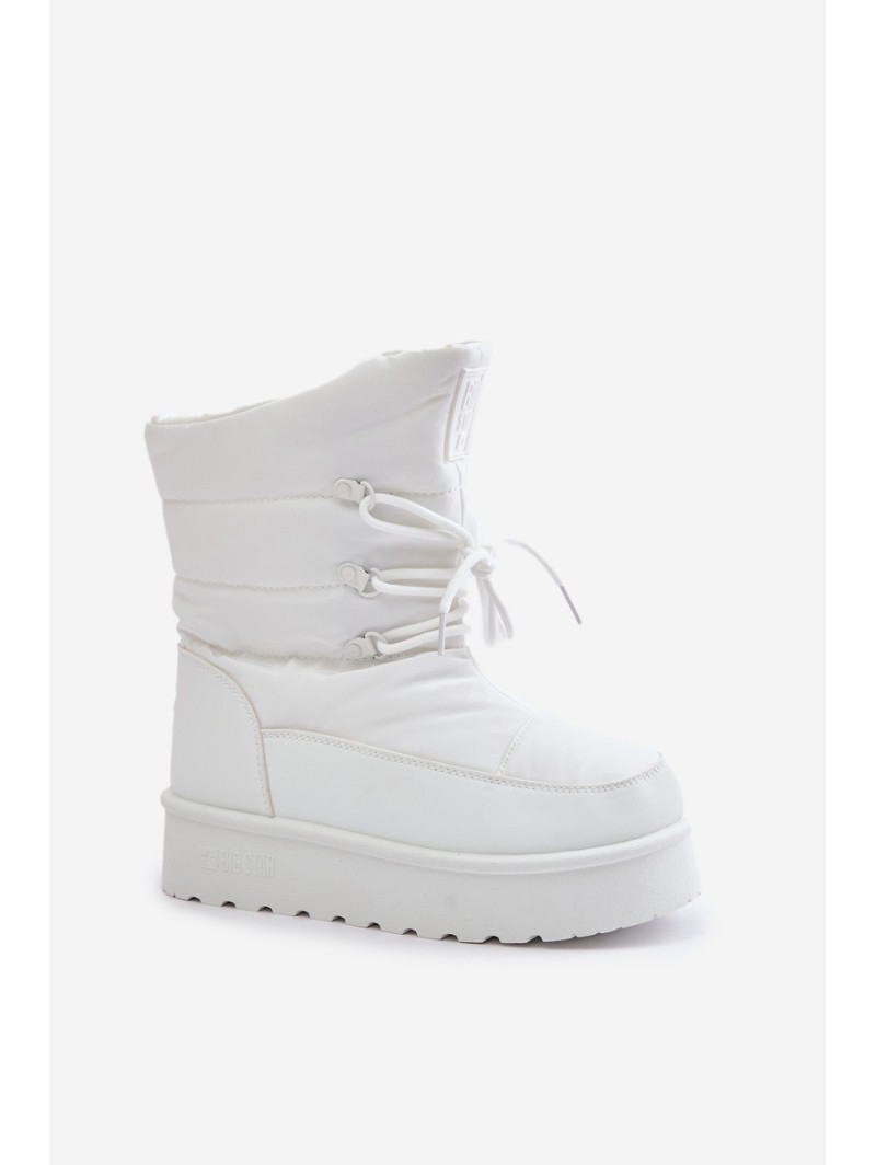 Snow boots on platform with zipper Big Star OO274886 White