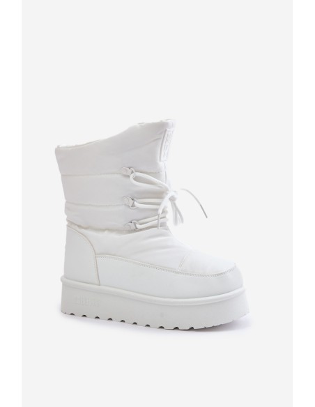 Snow boots on platform with zipper Big Star OO274886 White