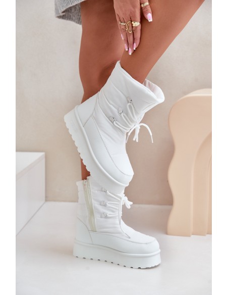 Snow boots on platform with zipper Big Star OO274886 White