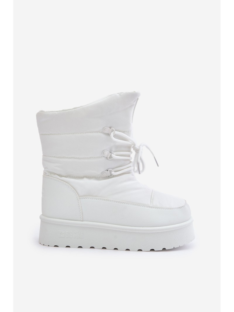 Snow boots on platform with zipper Big Star OO274886 White