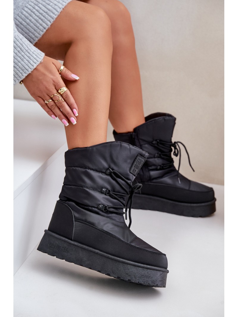 Snow boots on platform with zipper Big Star OO274884 Black