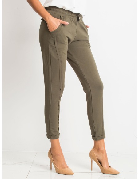 Spodnie dresowe-RV-DR-3589.08X-khaki