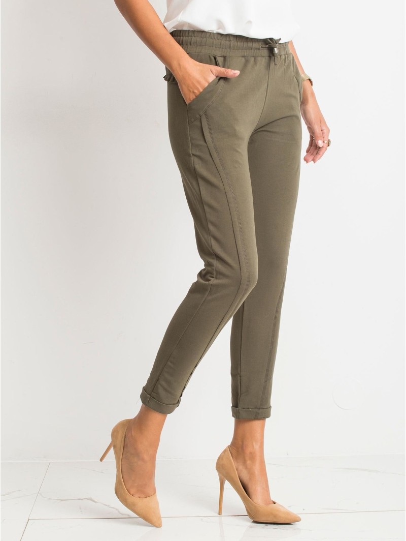 Spodnie dresowe-RV-DR-3589.08X-khaki