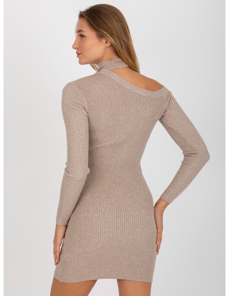 Sukienka-NM-SK-NG-2315.19P-ciemny bezowy
