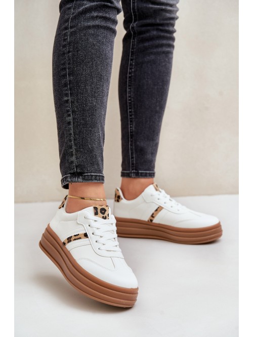 Comfortable Women's Sport Shoes On The Platform White Devan 2