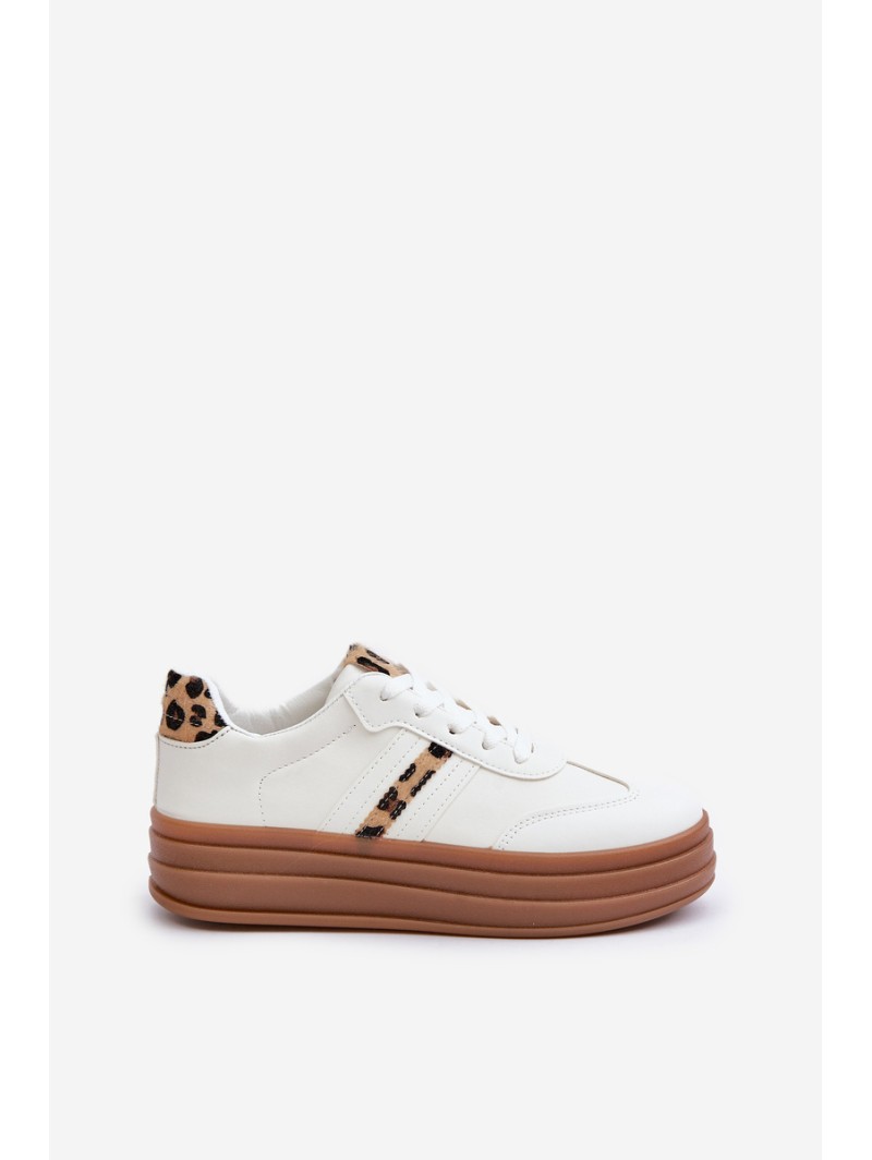 Comfortable Women's Sport Shoes On The Platform White Devan