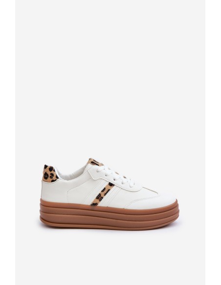 Comfortable Women's Sport Shoes On The Platform White Devan