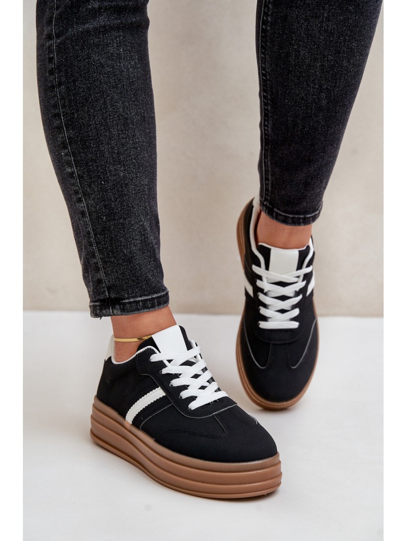 Women's Platform Sneakers Black Dravinnia