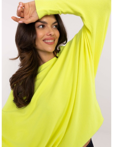 Sweter-DHJ-SW-8862.91-fluo żółty