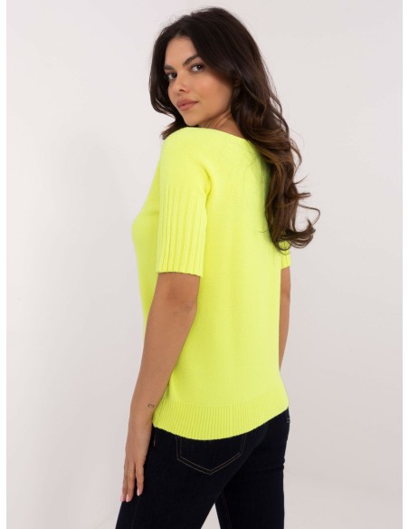 Sweter-DHJ-SW-9316.02P-fluo żółty