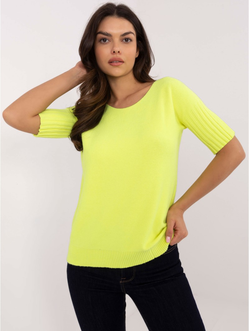 Sweter-DHJ-SW-9316.02P-fluo żółty