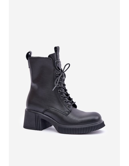 Insulated Women's Boots Made of Natural Leather Black Vinceza 66671