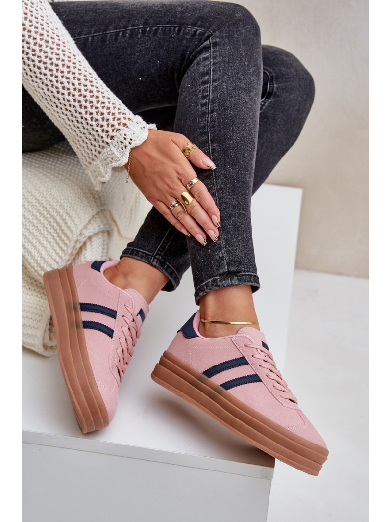 Ladies Platform Sneakers Pink Egelia