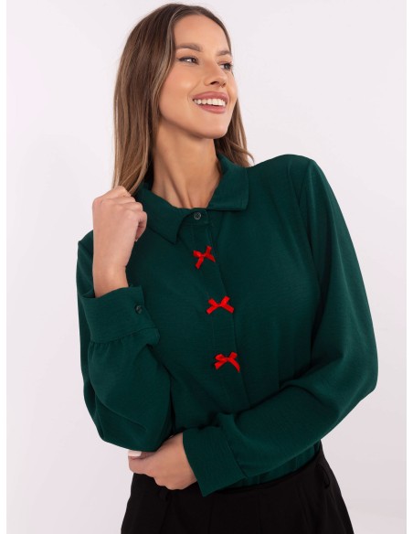 Koszula-MI-KS-91540.59P-ciemny zielony
