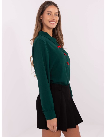 Koszula-MI-KS-91540.59P-ciemny zielony