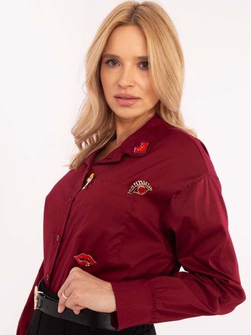 Marškiniai-DHJ-KS-9230.75P-bordo 2