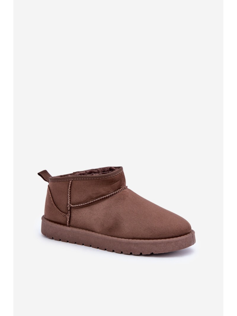 Maži sniego batai, pagaminti iš Eco Suede Brown Nelsanna