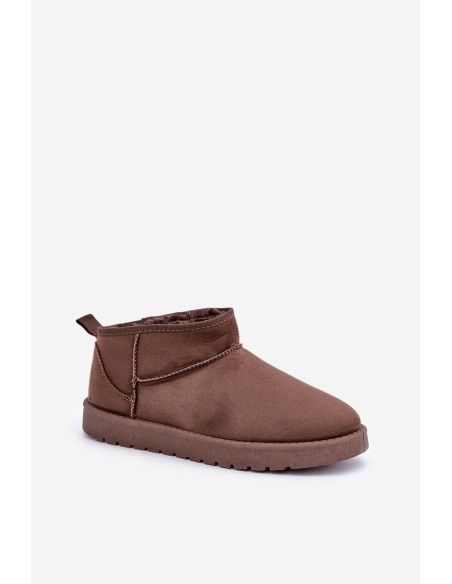 Maži sniego batai, pagaminti iš Eco Suede Brown Nelsanna