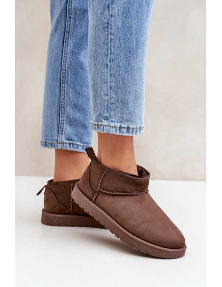 Low Snow Boots Made Of Eco Suede Brown Nelsanna