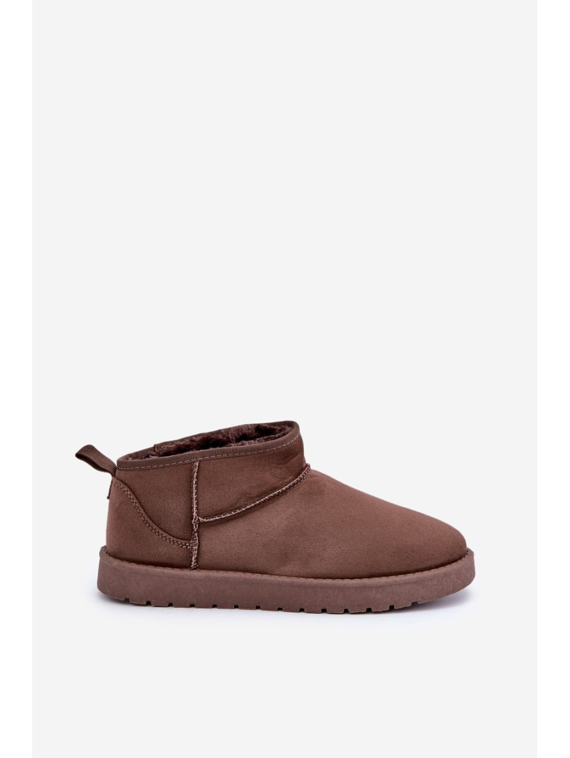 Low Snow Boots Made Of Eco Suede Brown Nelsanna