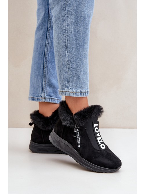 Sneakers Ankle Boots Women With Fur Black Zeriana 2
