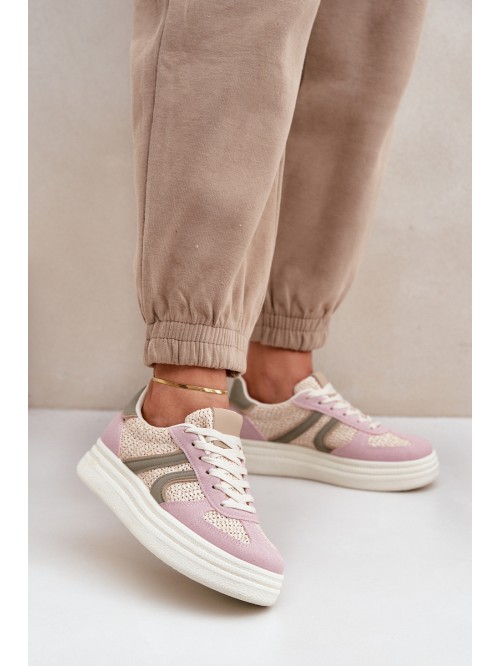 Women's Sneakers With Braiding On Platform Multicolor Lesida 2