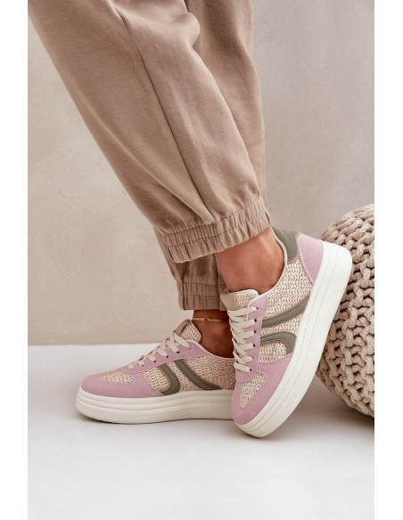 Women's Sneakers With Braiding On Platform Multicolor Lesida
