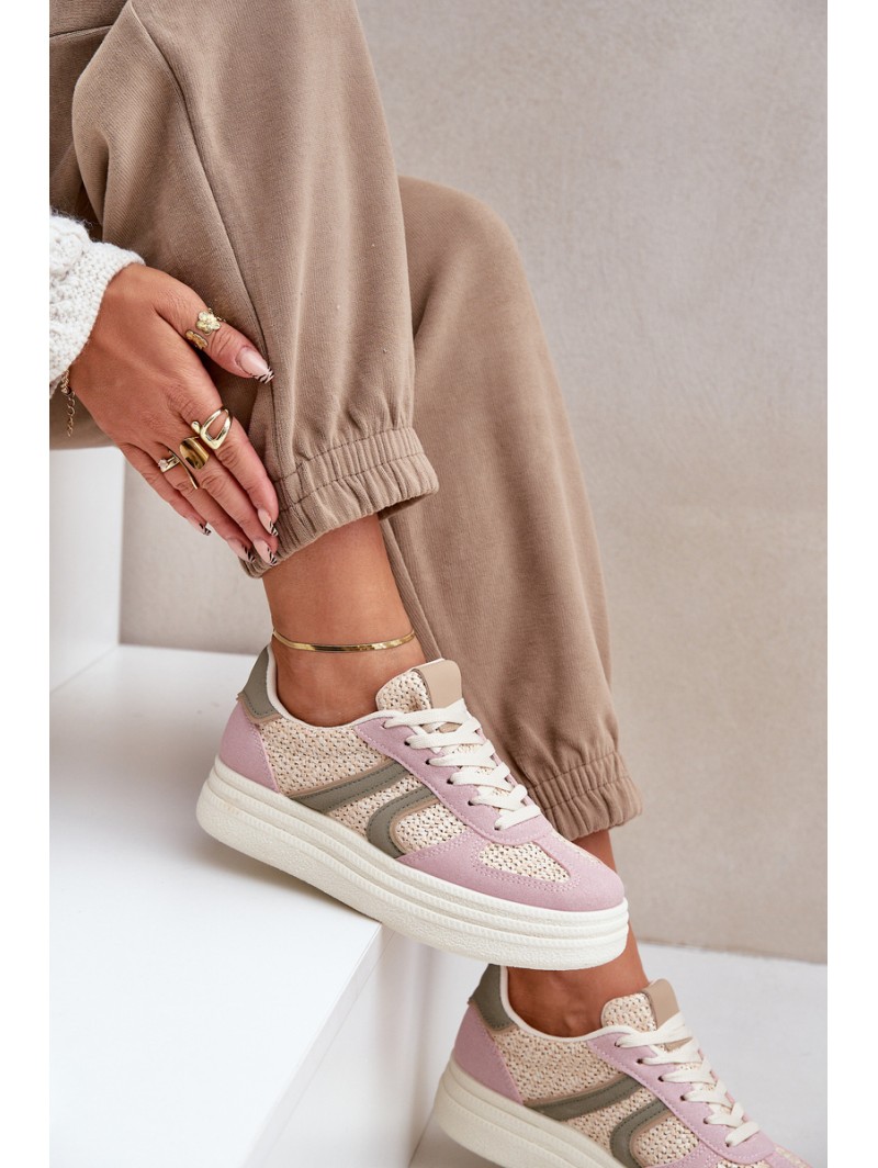 Women's Sneakers With Braiding On Platform Multicolor Lesida