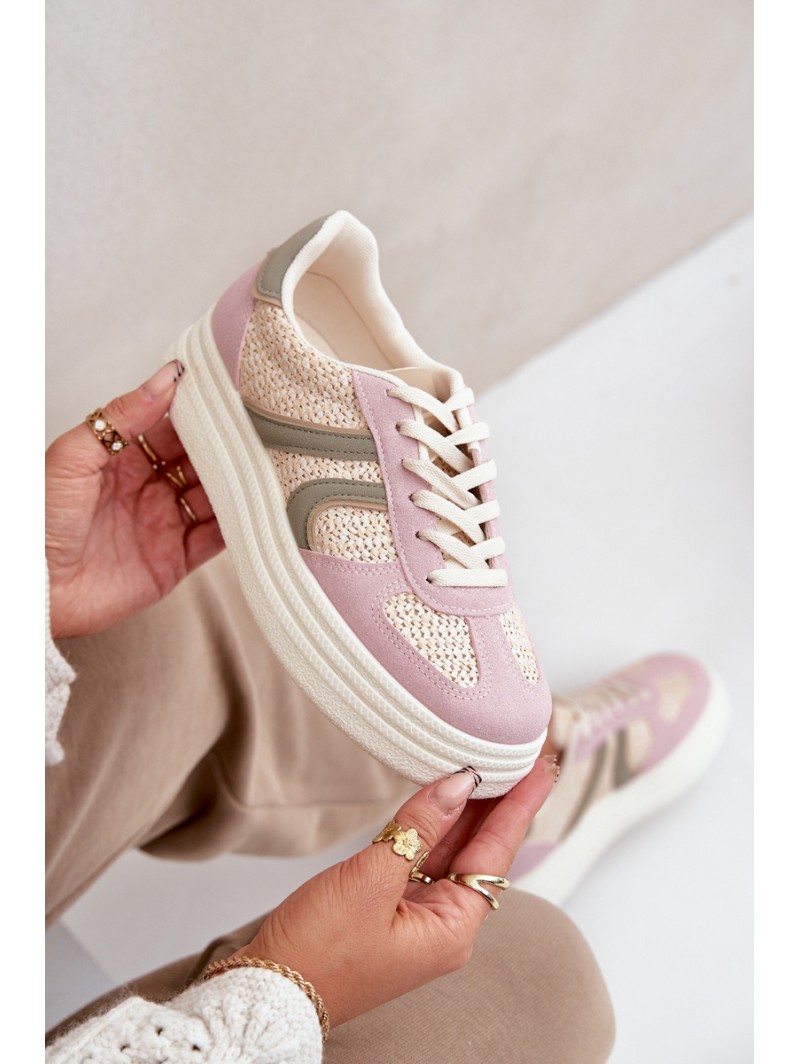 Women's Sneakers With Braiding On Platform Multicolor Lesida