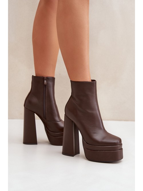 Boots On Massive Platform And Heel Insulated Chocolate Selahra 2
