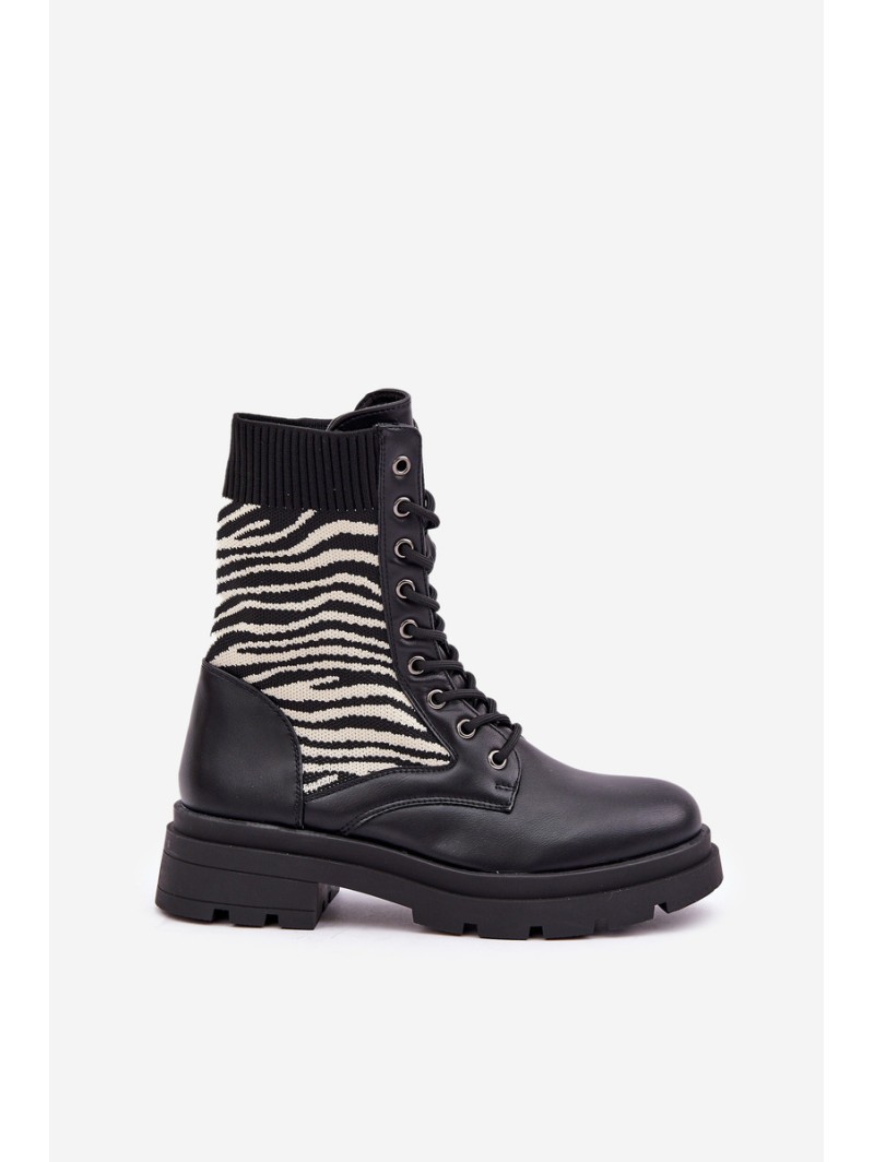 Women s Work Boots With Sock Zebra Black Raviri