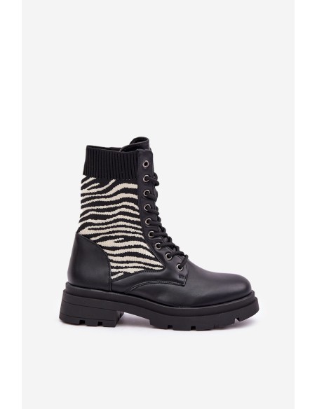 Women s Work Boots With Sock Zebra Black Raviri