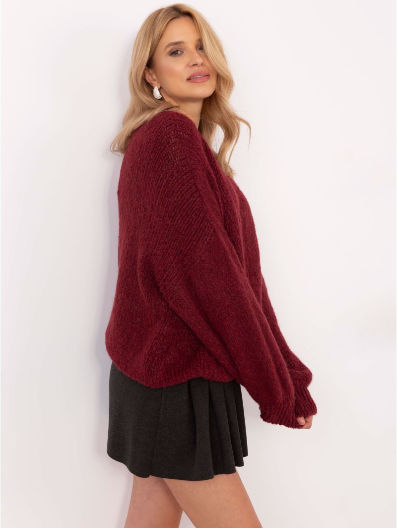 Sweter-TW-SW-BI-3565.69-bordowy