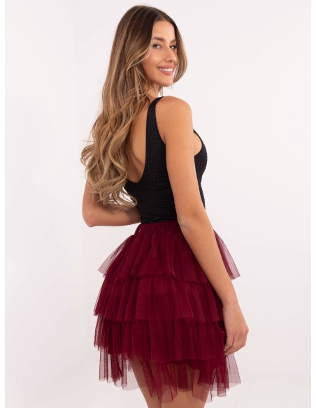Tiulio sijonas-TW-SD-BI-0517.84-bordo